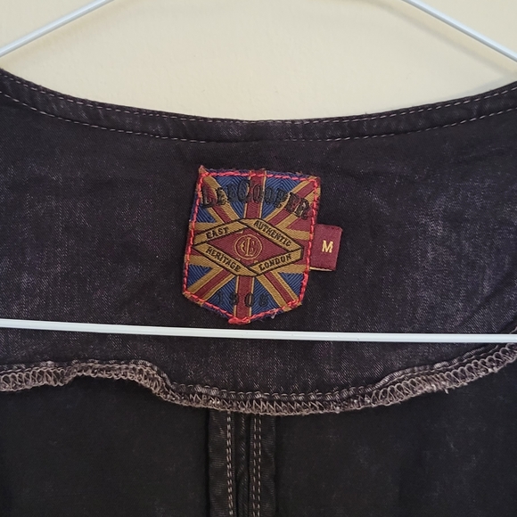 Lee Cooper Outer Wear Cardigan. Size Mudium, M. Washed Black with Brown color - Picture 3 of 5